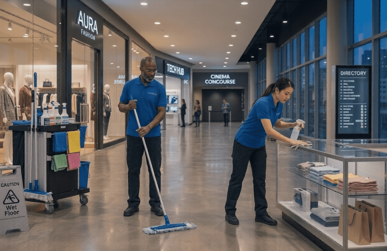 retail and shopping centre cleaning Brisbane